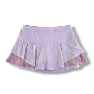 LUCKY IN LOVE Soft Pink Shimmery Tennis Pickleball Skort Skirt Small